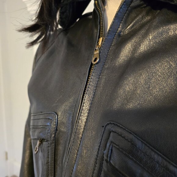 Diva Sport NYC Black Leather Jacket, Size M - Picture 5 of 14